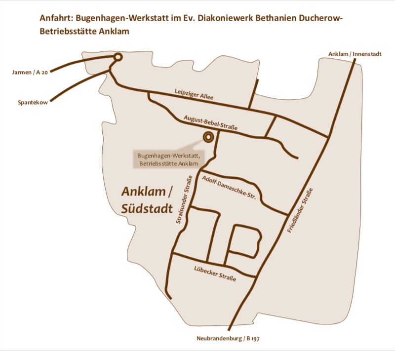 Anfahrtsskizze Anklam