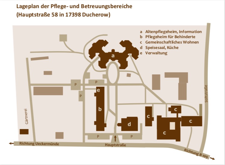 Lageplan Heimbereiche Ducherow